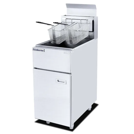 Free Standing Commercial Kitchenware Stainless Steel Gas Fryer
