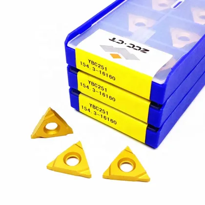 Authentic ZCC CT NC Turning Insert YBC251 Yellow Steel Parts
