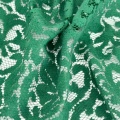 Tessuto di pizzo di nylon di cotone floreale verde scuro 150 cm