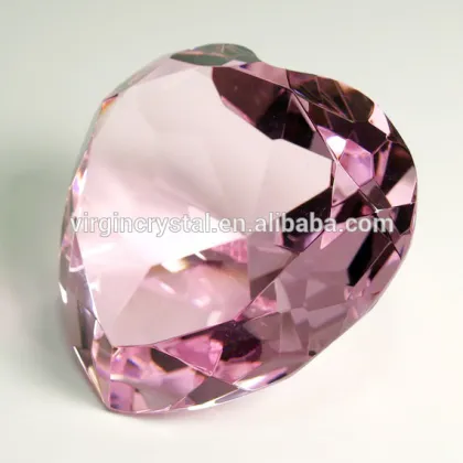 Wholesale cheap clear blank crystal heart shape diamond decoration for wedding guests souvenir gift