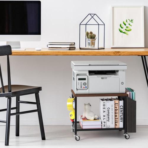 Home Office Under Desk Printer Stand with Wheels