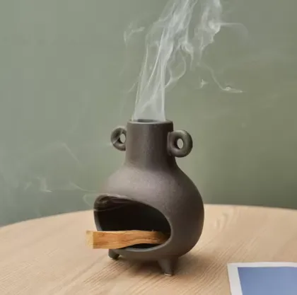 Modern Ceramic Chimney Candlestick for Palo Santo and Sage