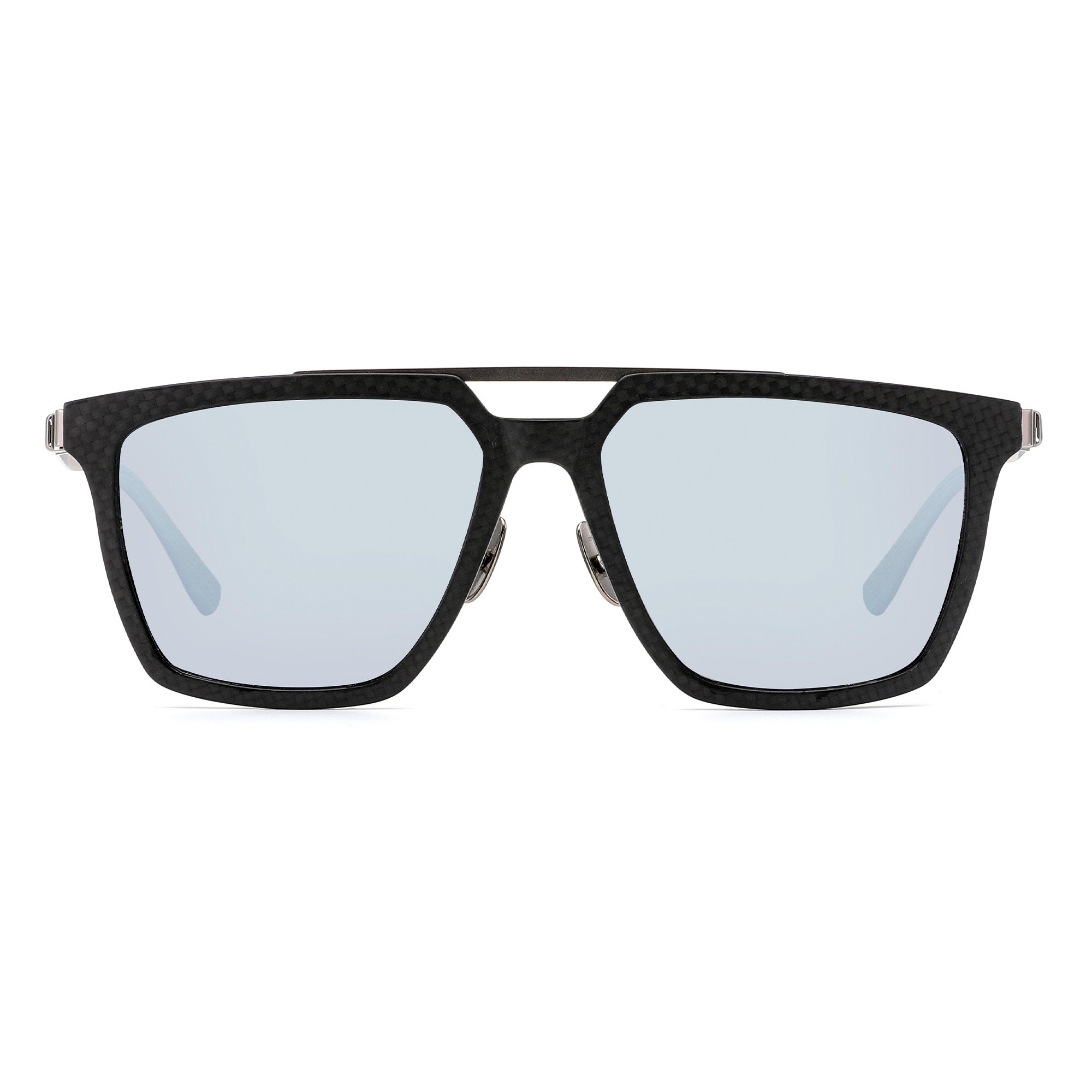Large Square Frame Carbon Fiber Sunglasses