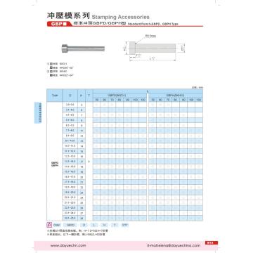 JIS Standard Formteile Gerader runder Stempel SKD-11