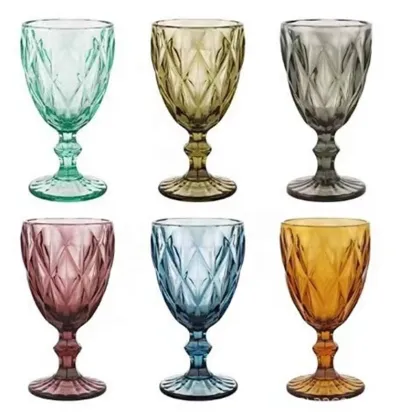 Spotted Pattern Highball Glass - Collins Cooler Drinking Cup