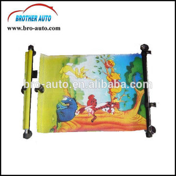 2015 new custom nice design mesh car side window sunshade roller car sunshade