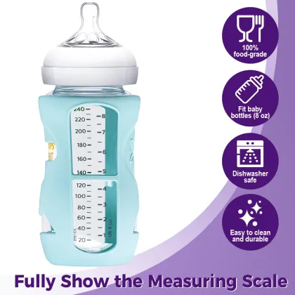 Anti-Breakage Silicone Sleeves for Avent Natural Glass Baby Bottles