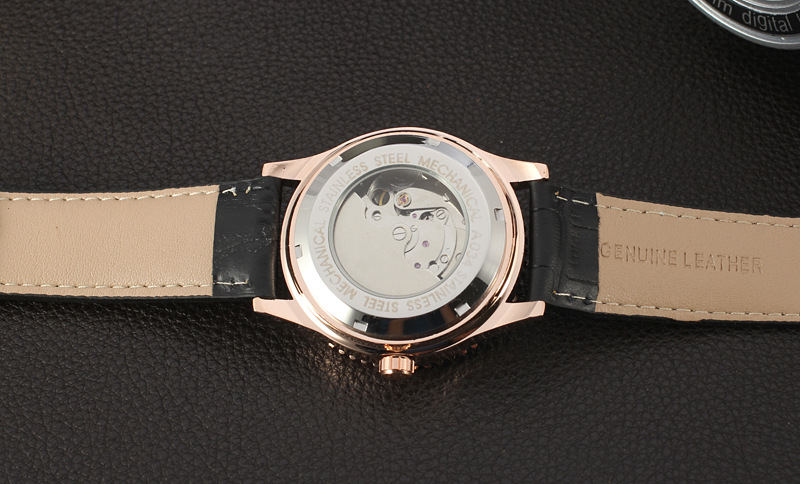 3 atm waterproof alloy stainless mechanic watch