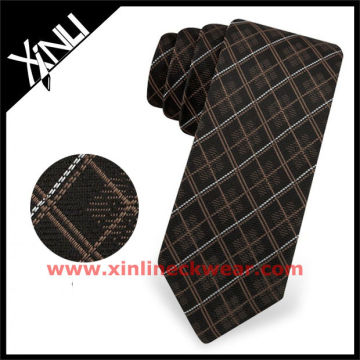 Brown Mini Plaid Fancy Necktie