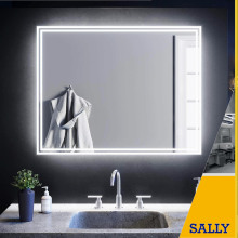 مرآة ماكياج الحمام SALLY قابلة للتعتيم على الحائط تعمل باللمس بإضاءة LED