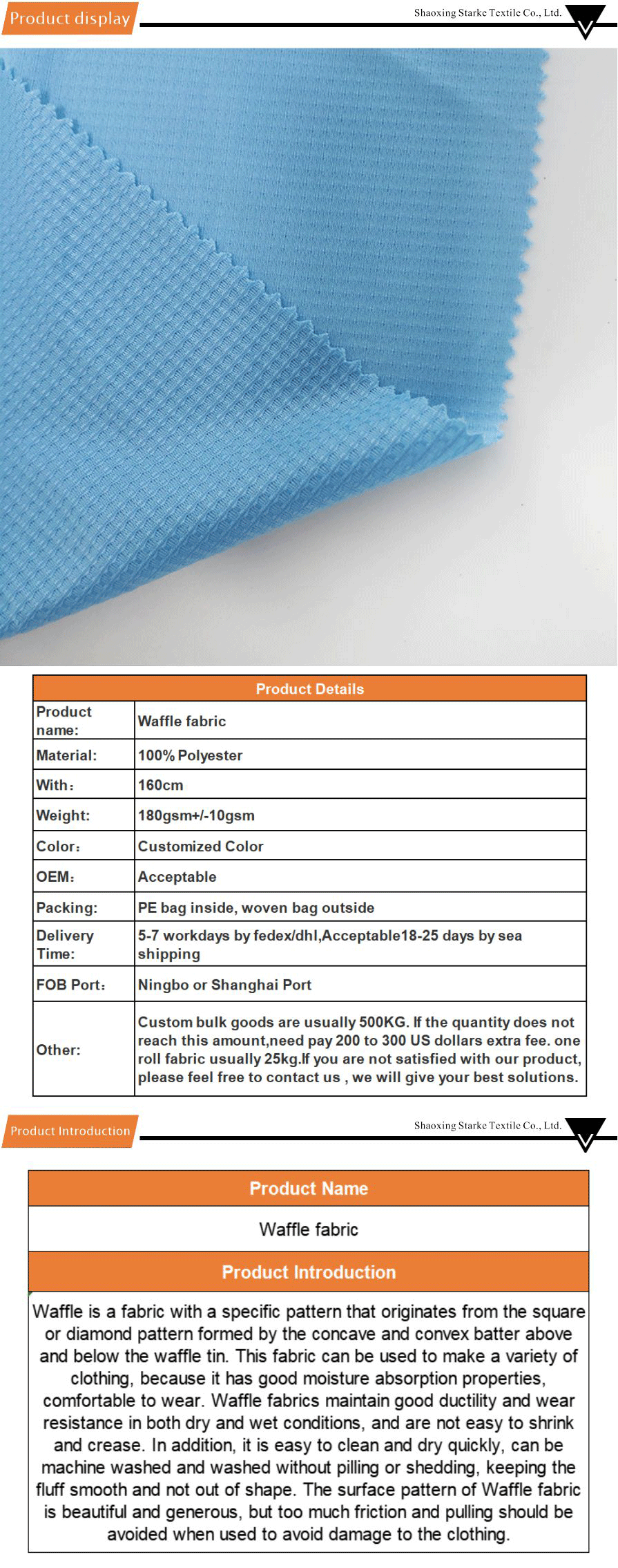 waffle fabric lightweight