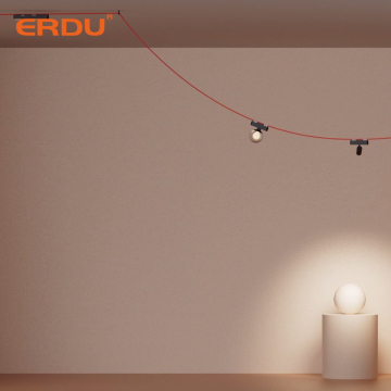 ERDU Modern Design Villa Decoration: Tuya Zigbee DALI 0-10V Linear Light Ultra Thin Woven Track Lighting 24V Belt Track Lights