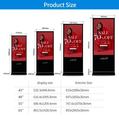49 Standing Advertising Lcd Display Panel