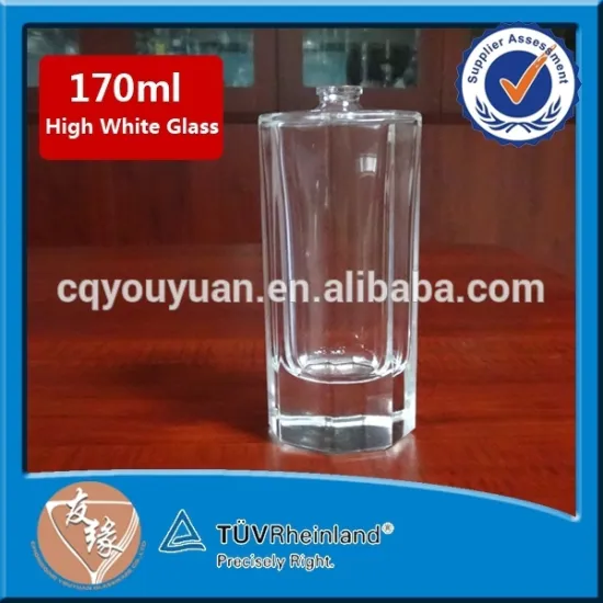 Thick base heavy weight 170ml empty glass perfume bottles wholesale