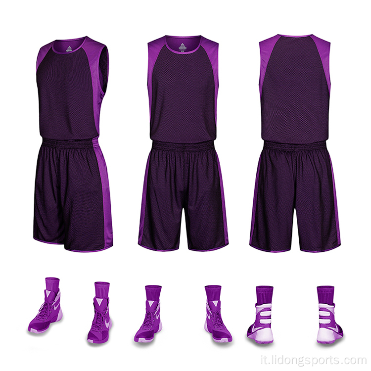 Basketball uniform a doppia faccia di basket maglia all&#39;ingrosso