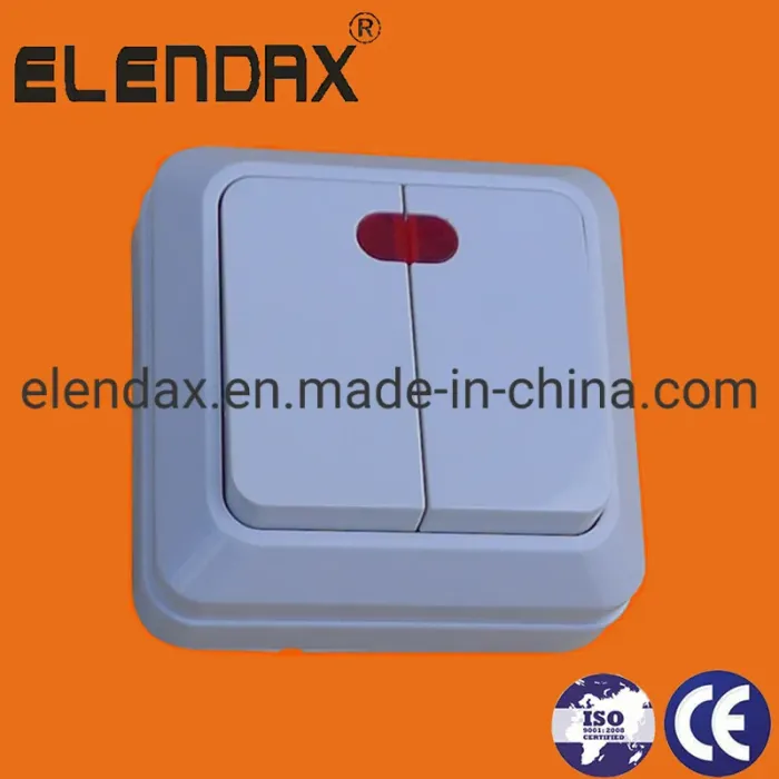 Sakelar Dinding Dua Gang Standar Eropa S1102