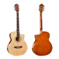 Semi Acoustic Guitar Student beginner cheap price 40 inch acoustic guitar Supplier