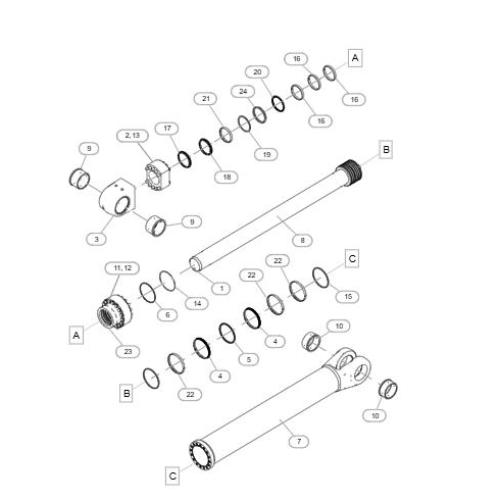 CYLINDER GP-BOOM 6030 588-9644