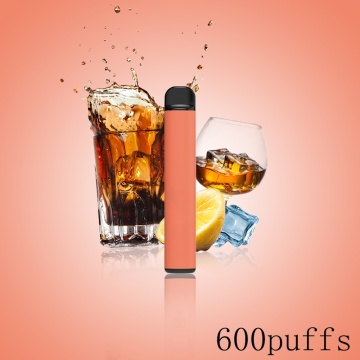 Dispositivos de vapeo desechables de forma imprescindible 600puffs