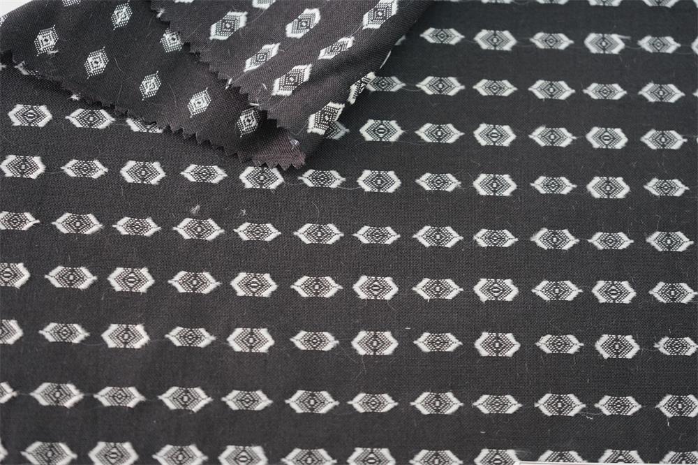 Yarn Dyed Clip Jacquard Fabric