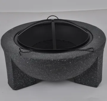 Large 3 in 1 Fire Pit with BBQ Grill  MgO Artificial Stone for Outside Patio Decking