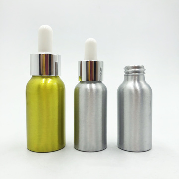 wholesale cosmetic containers aluminum dropper bottle