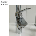 Brass chrome-plated basin hot cold water mixer tap