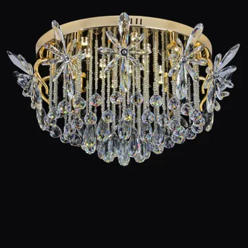 crystal light modern iron ceiling light fixtures