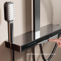 Water-Saving Square Shower System: Column Faucet, Mixer Set, and Wall-Mounted Rain Shower Bath Set for the Bathroom
