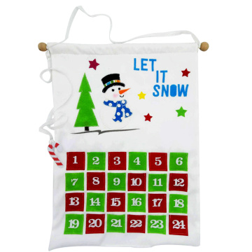 Christmas advent calendar with snowman and reindeer image