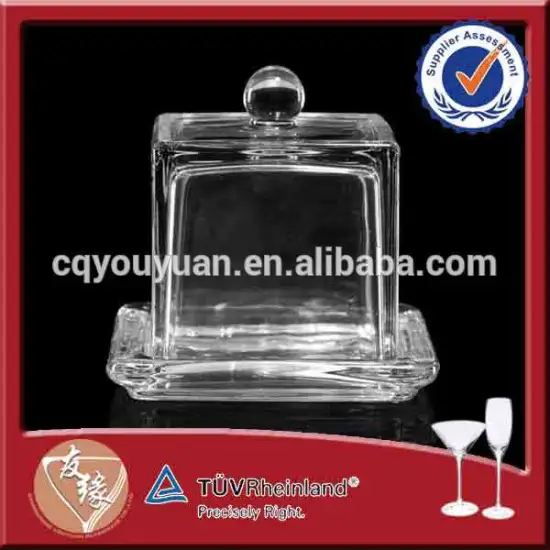 stylis wholesale glass cake stand with dome