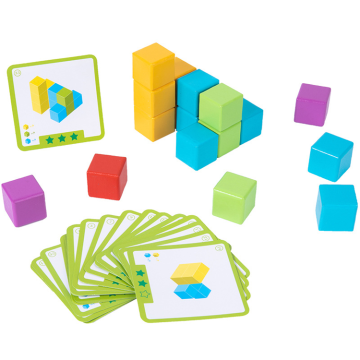 Exploring Children's Cognitive Development: Wooden Shape and Color Combination Puzzles for Enhanced Logical, Number Sense, and Creative Skills