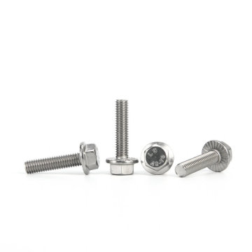 DIN Standard 316 Stainless Steel, Titanium, Brass, and Carbon Hex Flange Bolts with UNF Thread in Sizes 5/16\" x 3\" and M10, M3 Nut
