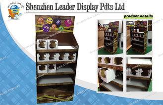 5 Tier Pop Cardboard Display Shelf , Magazine Display Stand
