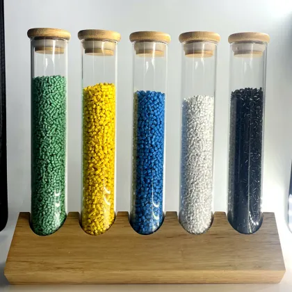 Custom Color Masterbatch Options: White, Black, Red, Blue, Green, Golden, Silver, Antibacterial Additives