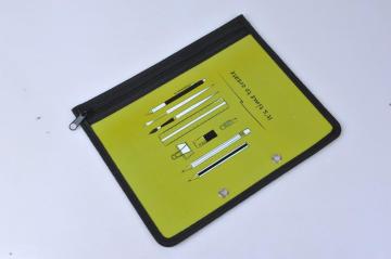 Stationery grips with button A4 file folder bag