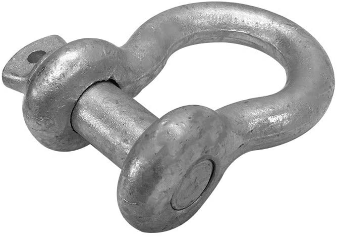 iron casting galvanized screw pin anchor bow shackle