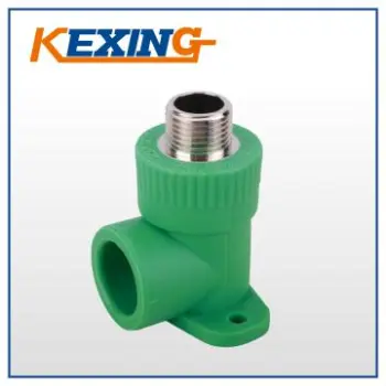 PPR Fittings Male brass elbow with Disk   male threaded elbow w/dis