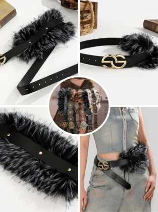 Women's Retro Leopard Pin Buckle Belt