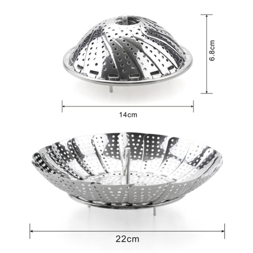 Panier à vapeur de fruits de mer en acier inoxydable de qualité alimentaire à 100%