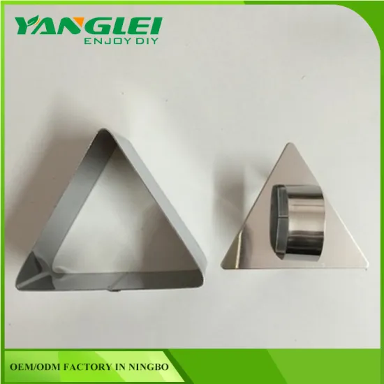 Fashion Safety Triangle Mousse Cake Ring Mold cooking tools Slicer Cutter