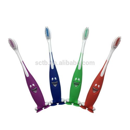 Happy Face Soft Bristles Baby Kids - Cepillo de dientes con ventosa