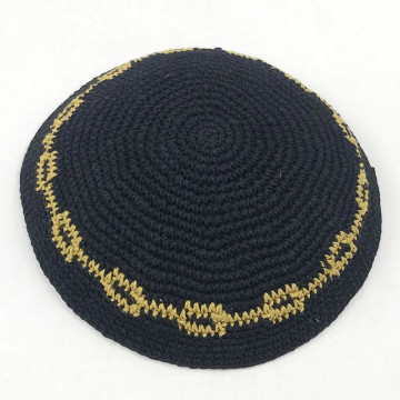 Anpassad stickad bomull Kippah etnisk satinlock