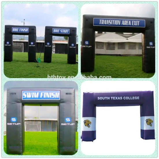 Customized color inflatable finish arch for party events