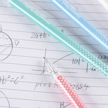 Student Retractable Pen and Mechanical Pencil - G-22580 0.5mm Diamond Propelling Pencil