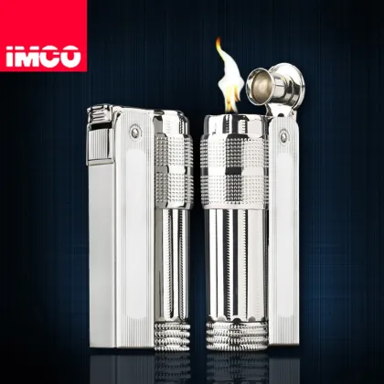 Original IMCO Lighter Old Gasoline Lighter Genuine Stainless Steel Cigarette Lighter Cigar Fire Briquet Tobacco Petrol Lighters