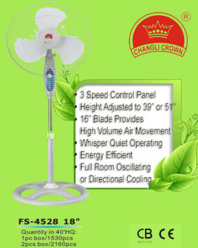 18" standing fan with heavy base &timer