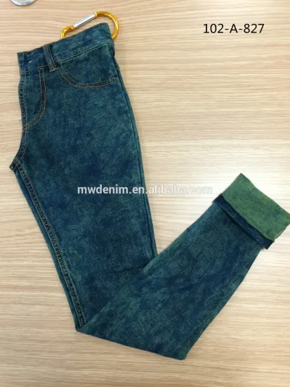 indigo french terry denim jean swatches knit denim fabric