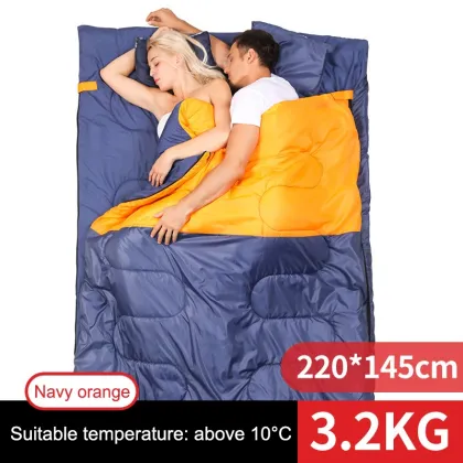 Winter 3 Season Double Sleeping Bag Lightweight Waterproof 2 Person Sleeping Bag