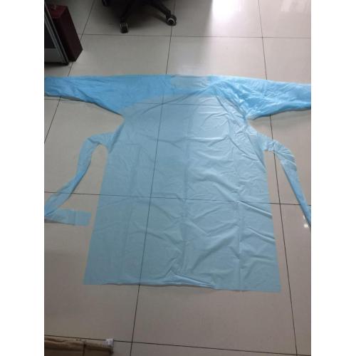 Protective clothing disposable cpe gown/apron CE and FDA certified long sleeve with thumb holes